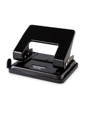 Perfurador de Papel - 2 Furos <br> Marca Maxprint - Modelo MX-P20C Metálico <br> Cor Preta