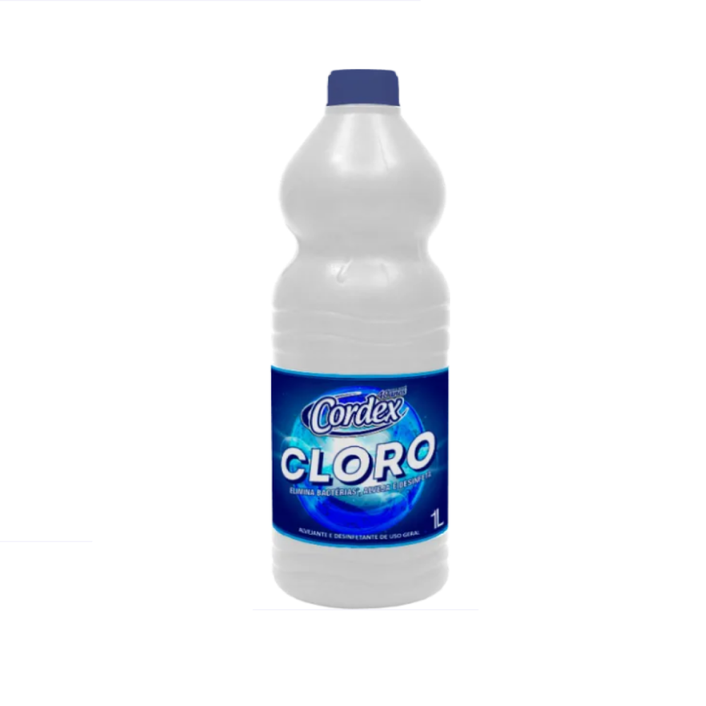 Cloro Ativo (Hipoclorito de Sódio) – Marca Cordex – Frasco de 1L