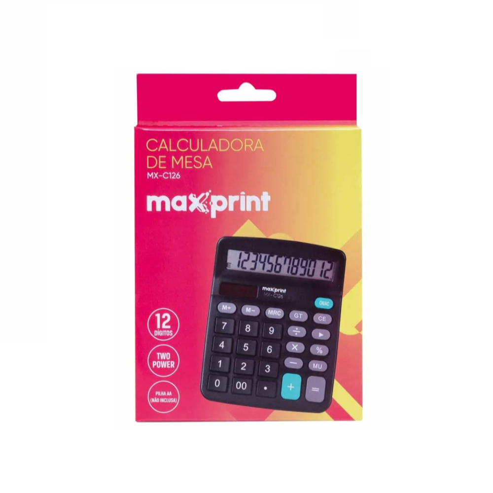 Calculadora de Mesa – Marca Maxprint – 12 Dígitos – MX-126