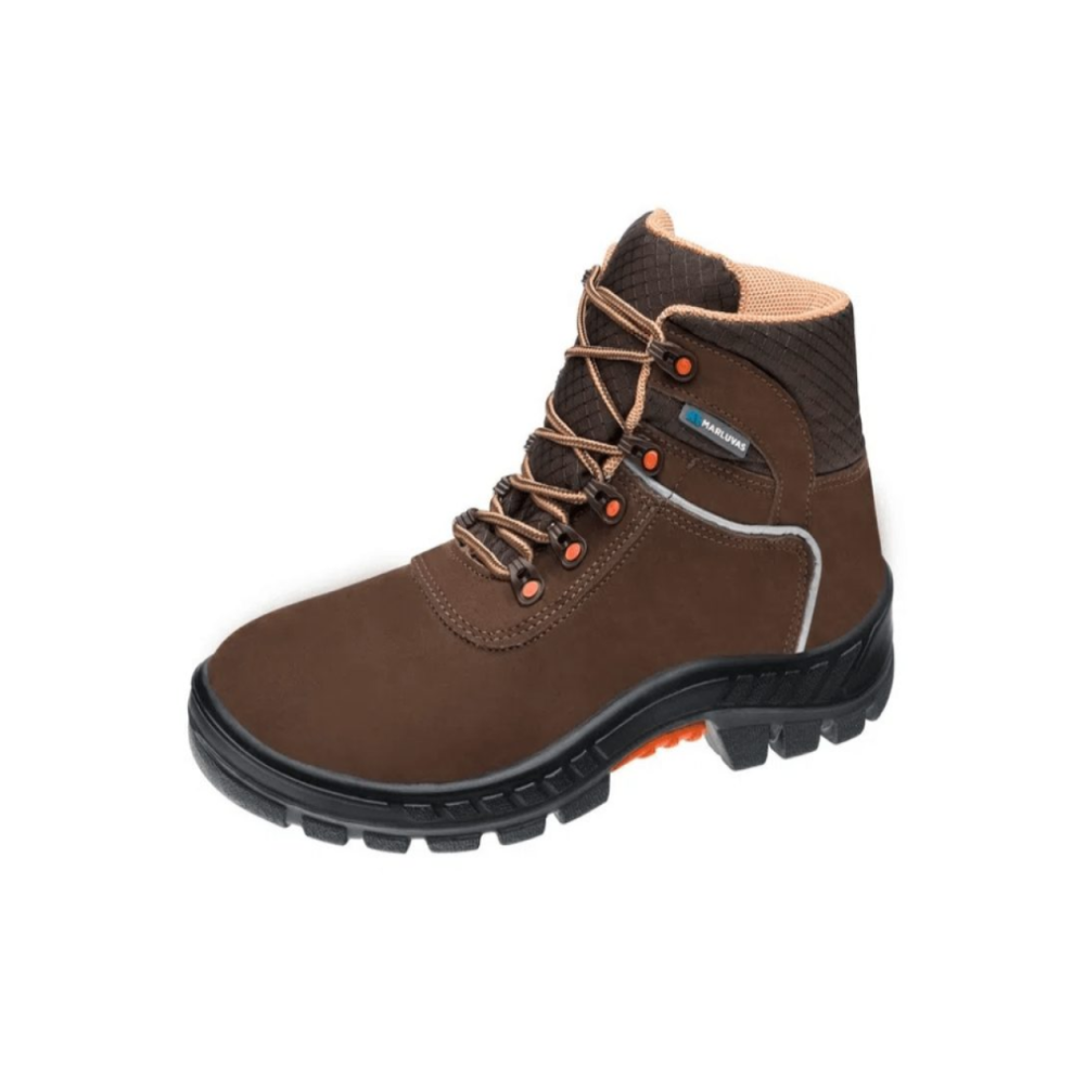 Botina em Nobuck Premier – Marca Marluvas – Solado Bidensidade – Bico de PVC – Cor Marron
