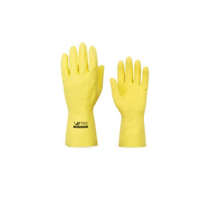 Luva de Latex – Modelo Verniz Silver Slim <br> Marca Volk – Cor Amarela