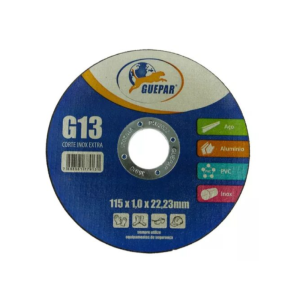 Disco de Corte – Marca Guepar – Modelo G13 – Medida 115mm X 1mm X 22,23mm