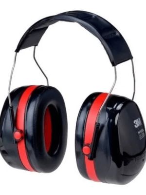 Abafador Auricular - Tipo Concha <br> Modelo H10A - Marca 3M <br> Cor Preta + Vermelha