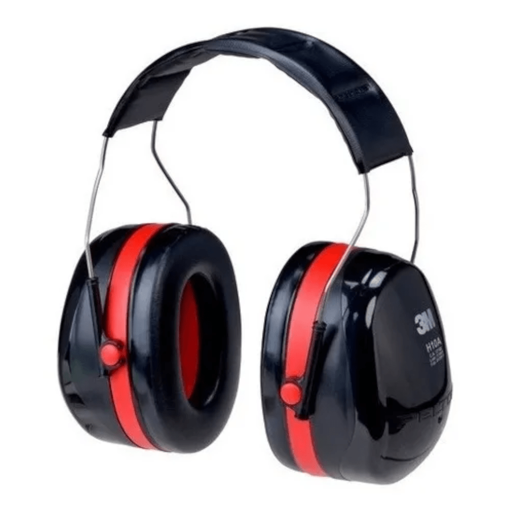 Abafador Auricular – Tipo Concha <br> Modelo H10A – Marca 3M <br> Cor Preta + Vermelha