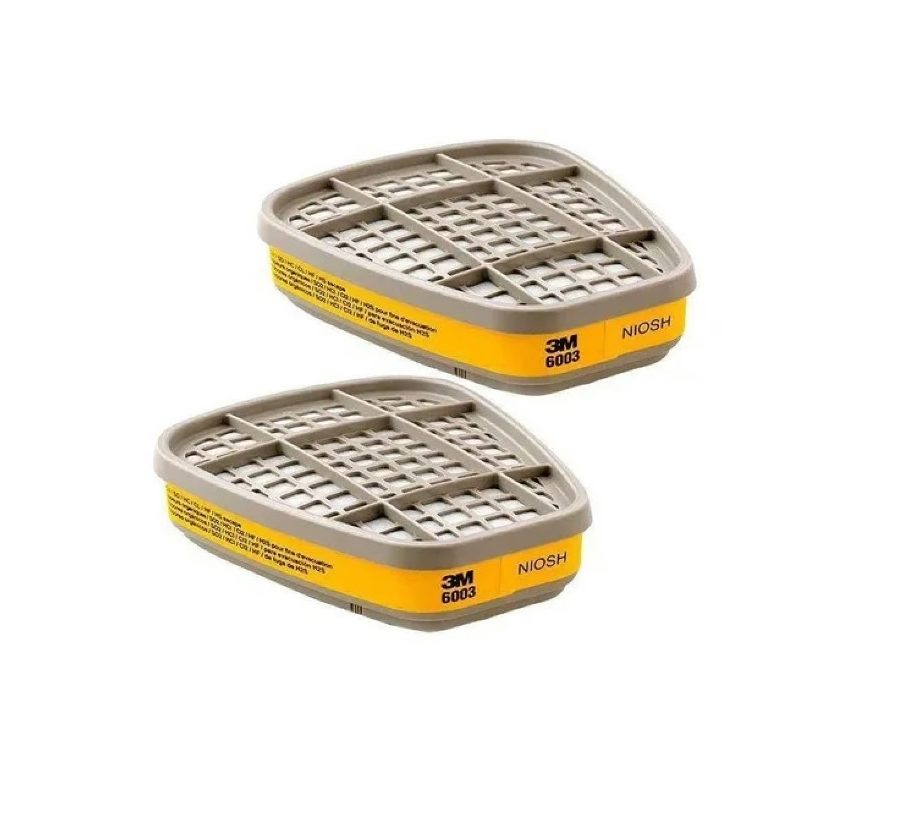 Filtro – Cartucho Químico – para Respirador <br> Modelo 6003 – Marca 3M – c/ 2 Unidades