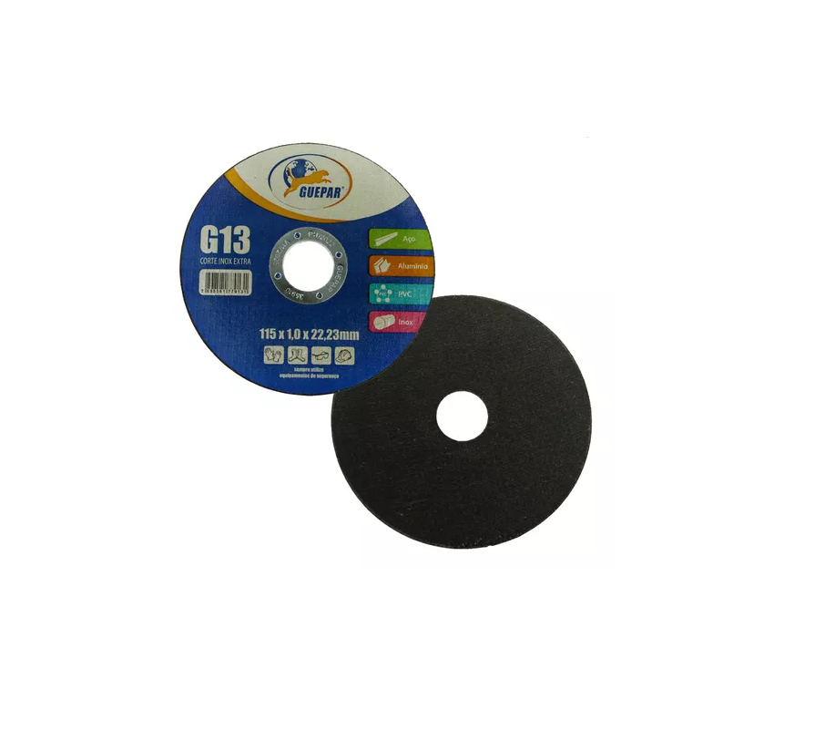 Disco de Corte – Marca Guepar – Modelo G13 <br> Medida 115mm X 1mm X 22,23mm