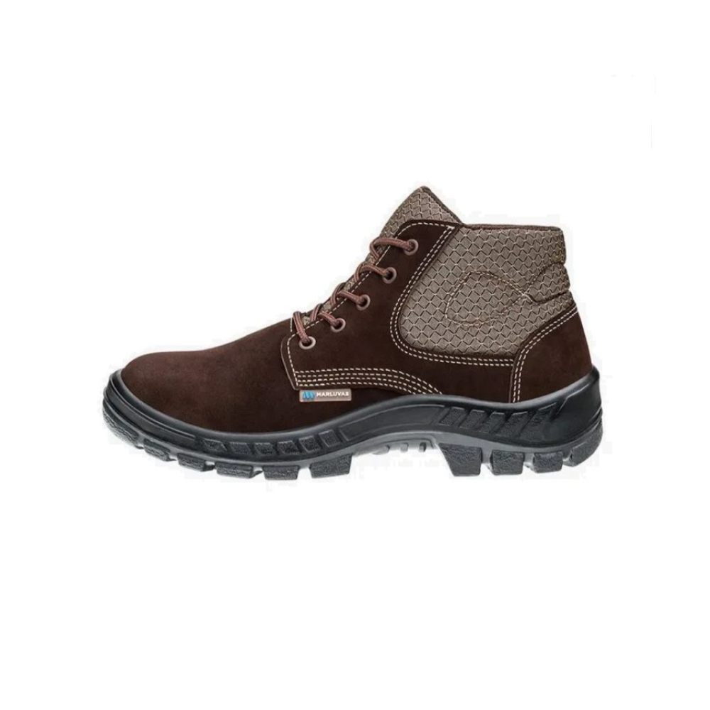 Botina em Nobuck – Marca Marluvas – Solado Bidensidade – Bico de PVC – Cor Marron