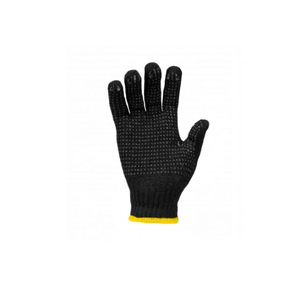 Luva de Malha Tricotada – Pigmentada <BR> Marca kalipso – Cor Preta – Pacote c/ 12 Pares