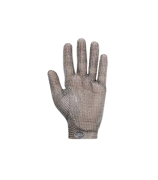 Luva de Malha de Aço Inox – Marca Volk <br> Modelo Anticorte – Cor Prata