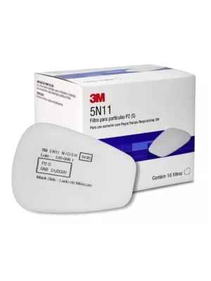 Filtro para Respiradores 3M - Marca 3M <br> Modelo 5N11 (P2) <br> Caixa Master c/ 10 Unidades