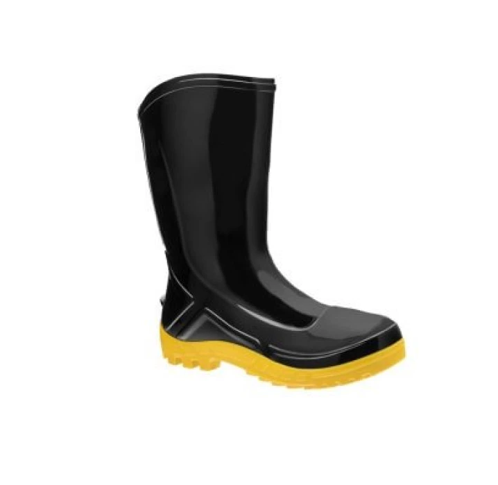 Bota de PVC – Cano Médio <br> Marca Vulcaflex/Marluvas <br> Solado Bidensidade <br> Sem Biqueira – Cor Preta + Amarela