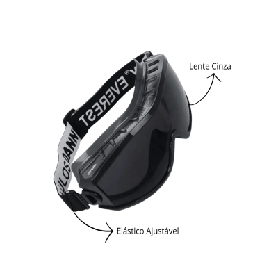 Óculos Ampla Visão – Marca Danny – Modelo Everest Vic 56120 – Lente Cinza