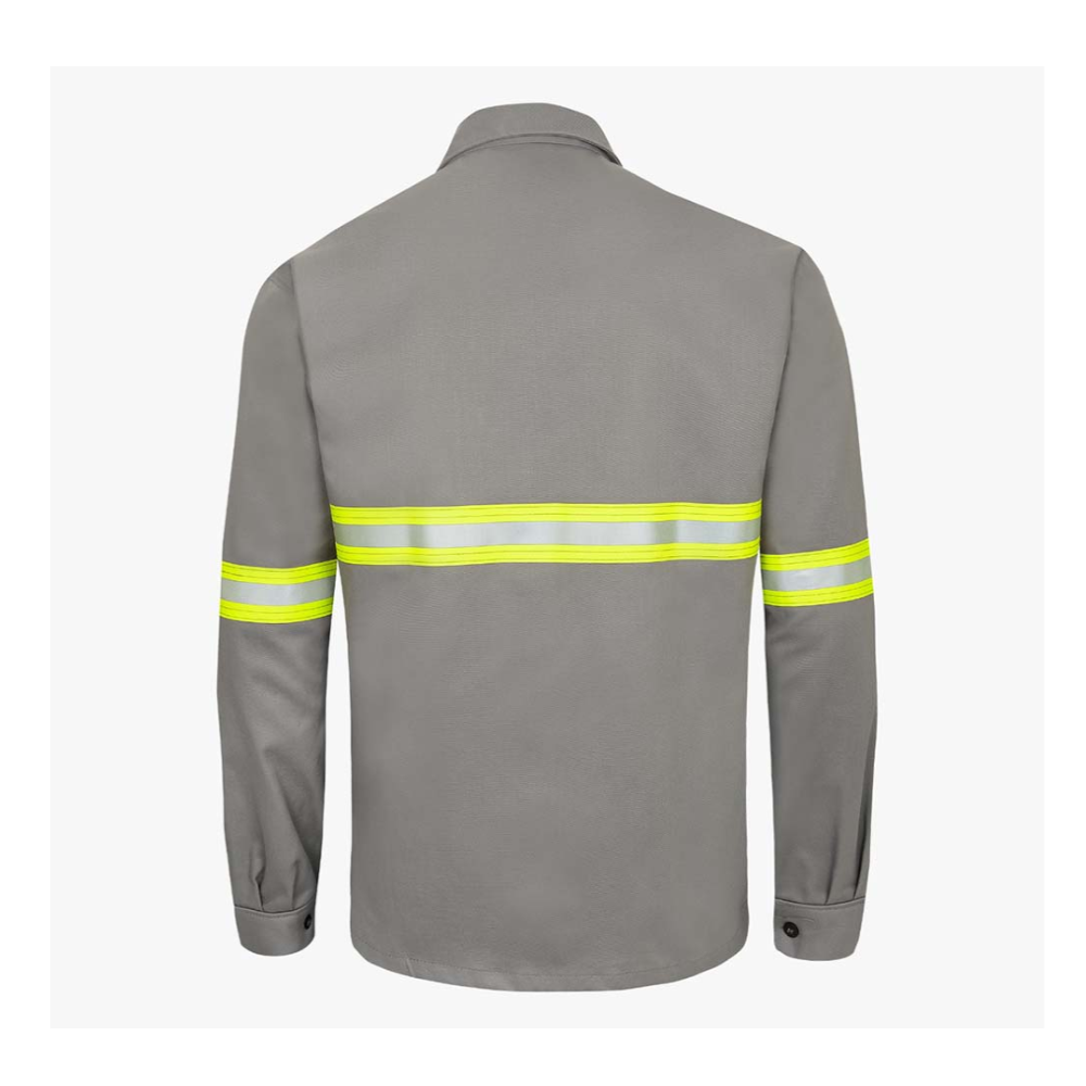 Camisa Eletricista – NR10 ATPV 11 – Manga Longa – Marca MR Safety – Cor Cinza – c/ Refletivo – c/ Bolso
