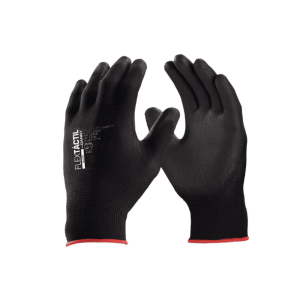 Luva de PU (Poliuretano) – Marca Danny – com Punho em Nylon Tricotado – Modelo DA-12100 Flextactil – Cor Preta