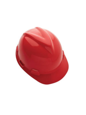 Capacete V-Guard - Marca MSA - Push Key - Tipo 2 - Classe B - Cor Vermelha