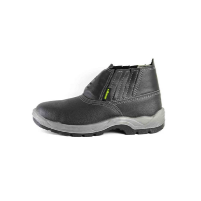 Botina em Couro – Marca Lider/Cartom – Modelo L106PVC – Solado Bidensidade – Bico de PVC – Fechamento em Elástico