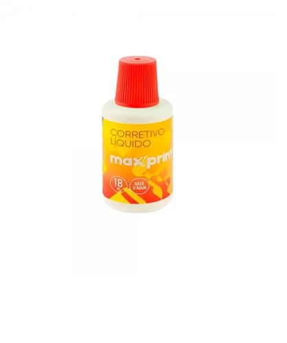 Corretivo Líquido 18ml – Marca Maxprint <br> Caixa c/ 12 Unidades