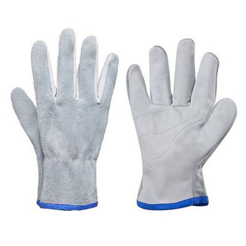 Luva Mista – Vaqueta + Couro <br> Marca Luveq – Modelo Petroleira <br> Tamanho Único – Par
