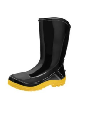 Bota de PVC - Cano Médio <br> Marca Vulcaflex/Marluvas <br> Solado Bidensidade <br> Sem Biqueira - Cor Preta + Amarela