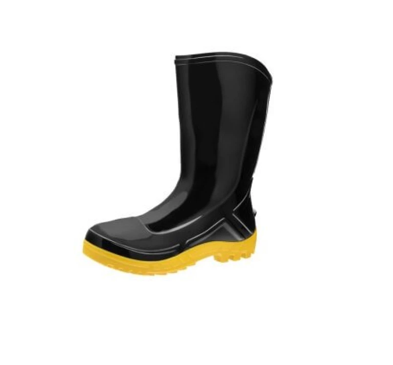 Bota de PVC – Cano Médio <br> Marca Vulcaflex/Marluvas <br> Solado Bidensidade <br> Sem Biqueira – Cor Preta + Amarela