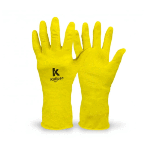 Luva de Látex Super Silver – Multiuso – Cor Amarela – Marca Kalipso – Par