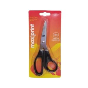Tesoura de Aço de 18cm – Marca Maxprint – Cabo Plástico em ABS – Modelo MX-T18