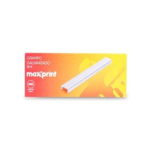 Grampo Galvanizado – Medida 26/6 – Marca Maxprint – Caixa c/ 5.000 grampos